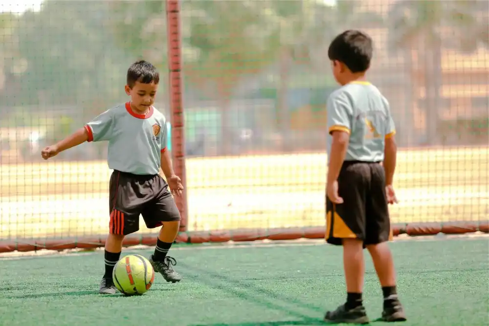 isgs students playing football